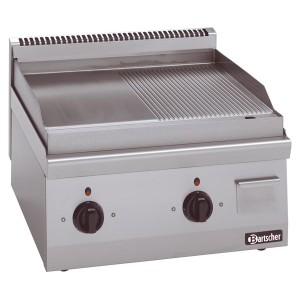 Plaque grillade lisse et rainuree